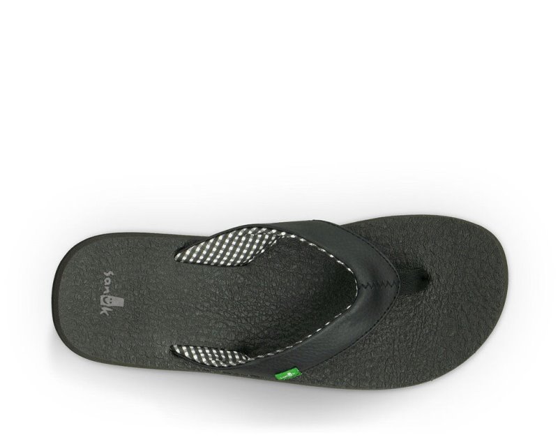 Sanuk Yoga Mat Women's Flip Flops Black | Canada 50GSO